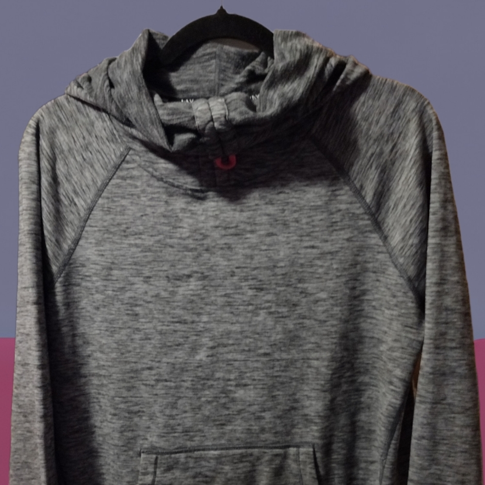 Marc New York Gray Heathered Cowl Neck Performance Hoodie